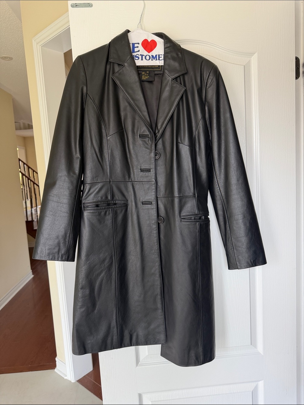 Vintage Genuine Leather Long Coat